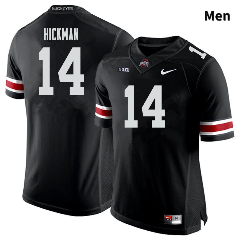 Ohio State Buckeyes Ronnie Hickman Men's #14 Black Authentic Stitched College Football Jersey